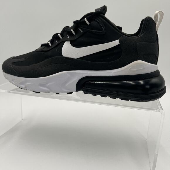 Mens Size 9 Nike Air Max 270 React Black White Sneakers CI3866 004 main image 2
